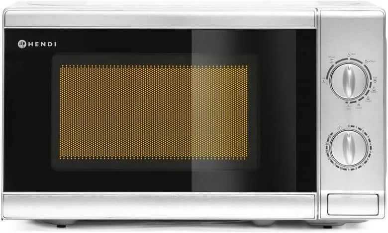 230V/1050W magnetron, HENDI met grill, glazen draaiplateau, max. diameter bord: 255mm, ingangsvermogen, roestvast staal, 440x330x259mm
