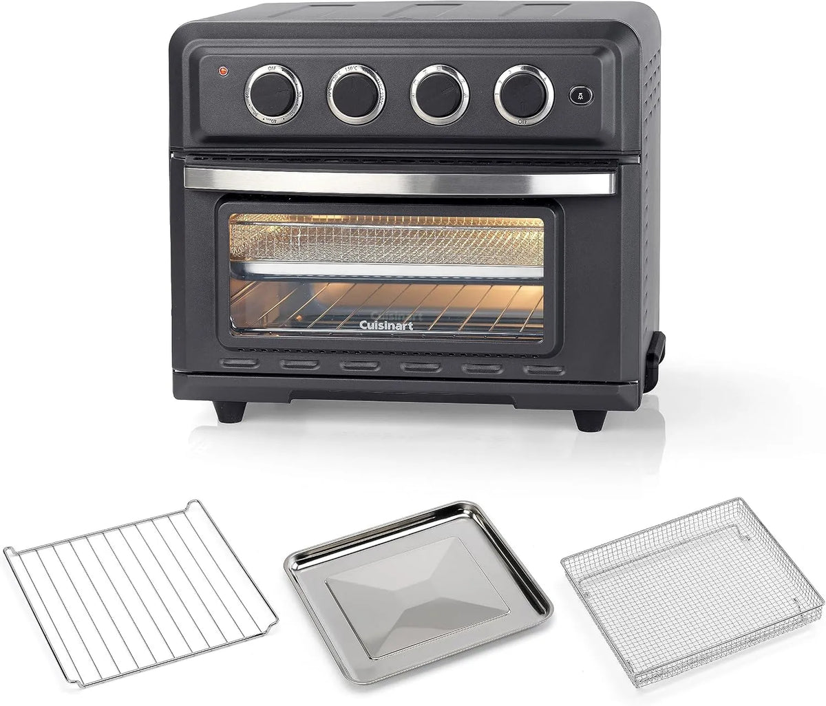 TOA60E airfryer, grillfunctie, Cuisinart 7-in-1 Air Fryer Mini Oven, Elektrische Oven &, 7 Unieke Functies, 17Liter Compact Formaat