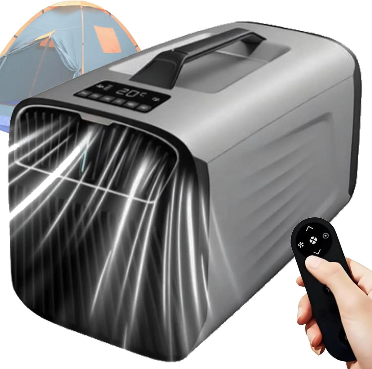 B-12V airconditioner, 5200 BTU, stille werking, Draagbare camping van 5200 BTU, stille 4-in-1 airco met afstandsbediening, mobiele voor tent