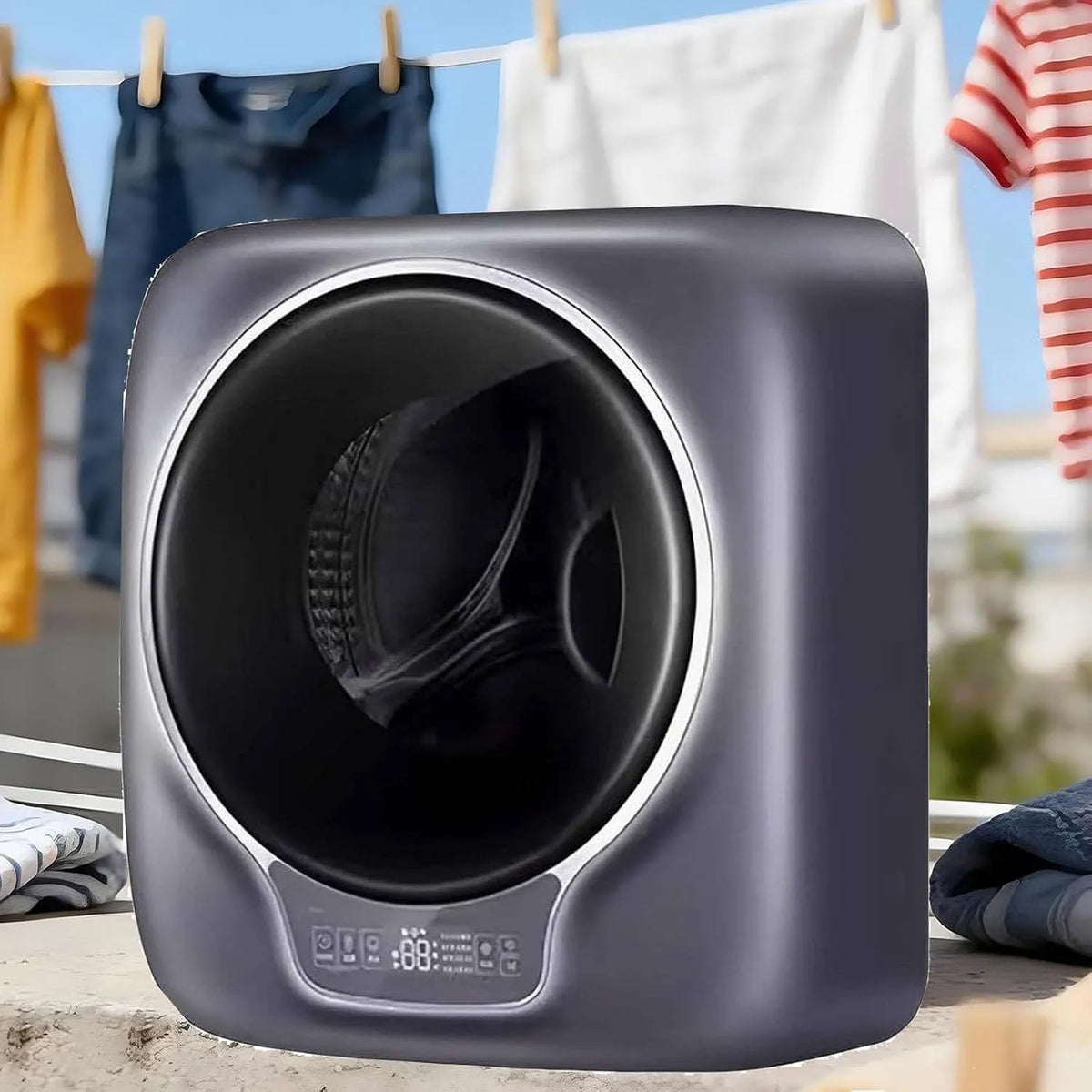 Was-droogcombinatie, Wasmachine en droger van 3 kg, wandgemonteerde trommelwasmachine