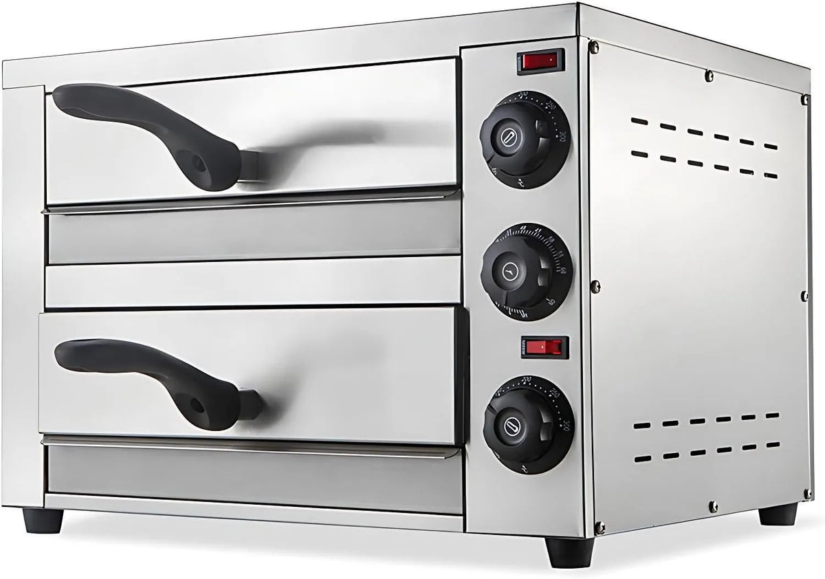 Pizzaoven, 40,6 cm, Elektrische voor het werkblad, dubbele verdieping, commerciële oven 40,6 cm
