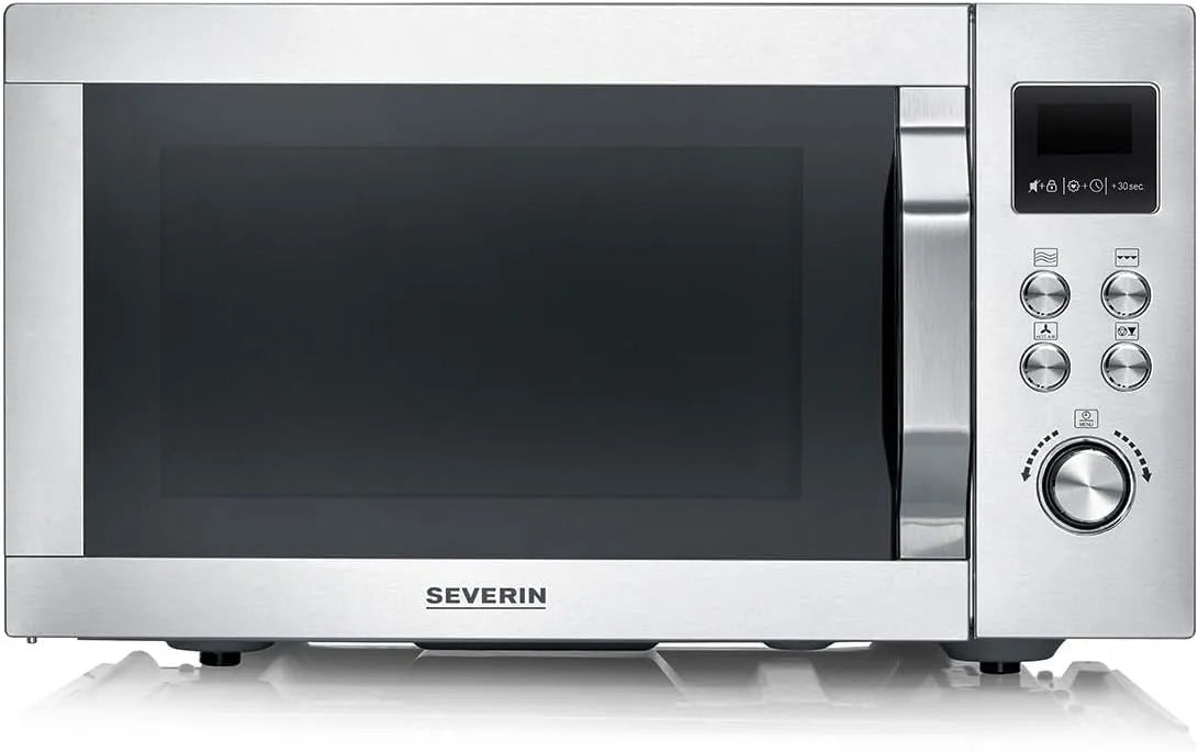 Severin MW 7982 magnetron, 2150 W, roestvrijstalen behuizing, timer, heteluchtfunctie, 4-in-1 'Crispy Wave', oven & grill, timer van 95 minuten