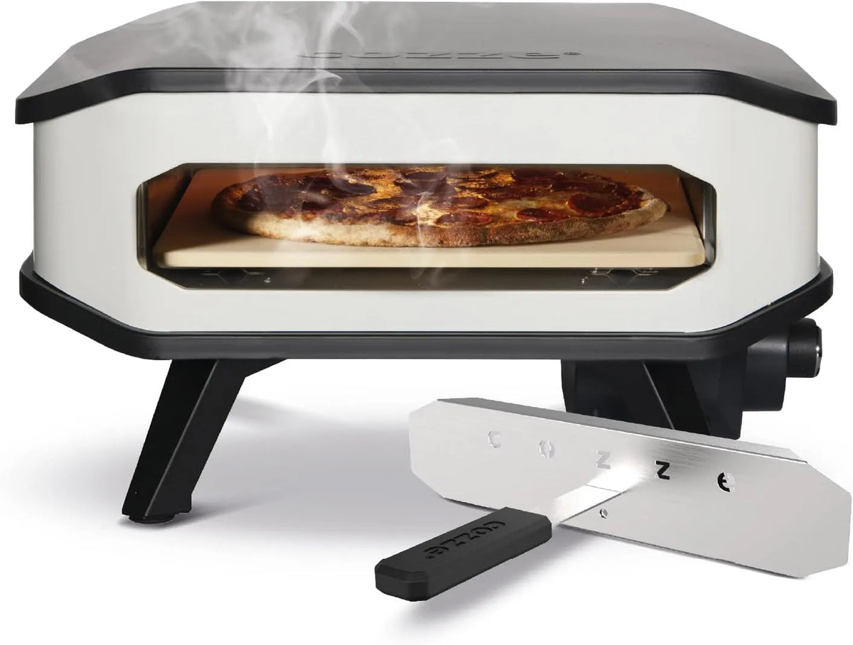 Pizzaoven, Elektrische 13' met Frontdeur, Inclusief Cordierite Pizzasteen, Digitale Thermometer