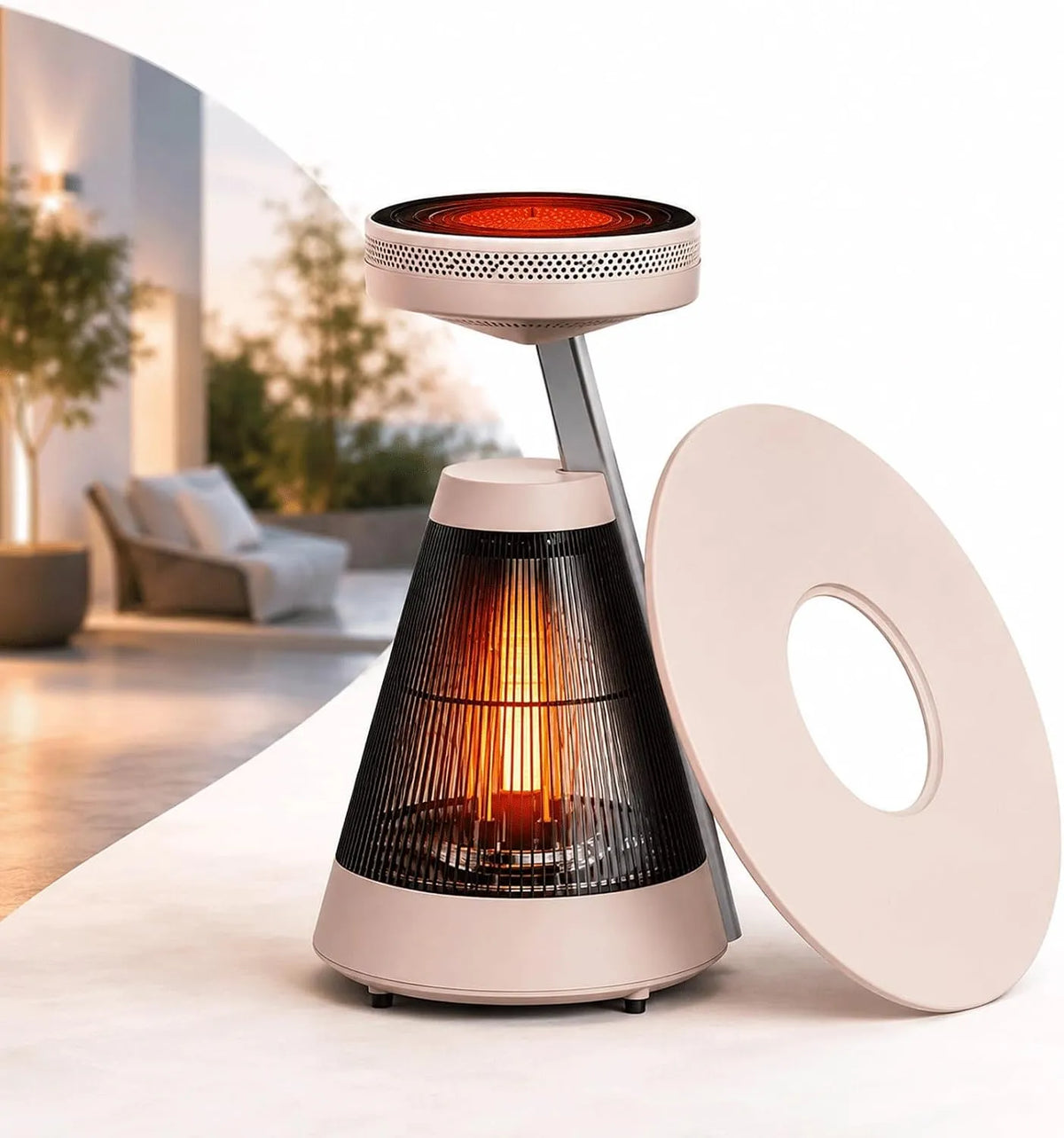 Draagbare keramische elektrische kachel, multifunctionele ruimteverwarmer