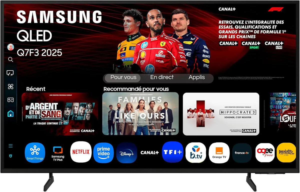Samsung AI 50 QLED 50Q7F3 Smart TV, 50 inch, Quantum Dots, beeldscherm met netwerk- en multimediafuncties