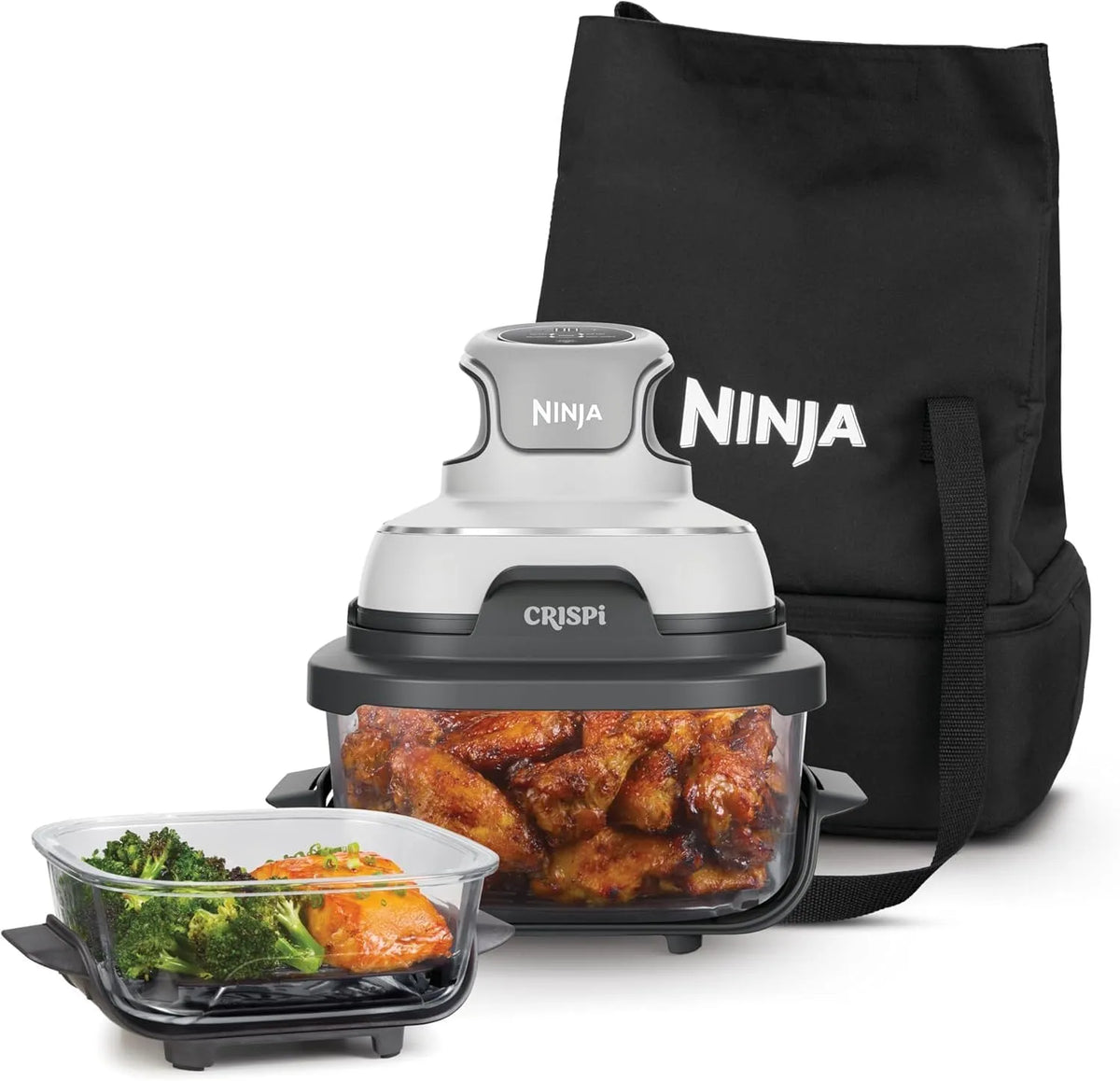 Ninja airfryer, 3,8 l, 1,4 l, CRISPi Draagbare 4-in-1, heteluchtcirculatie met kookprogramma's