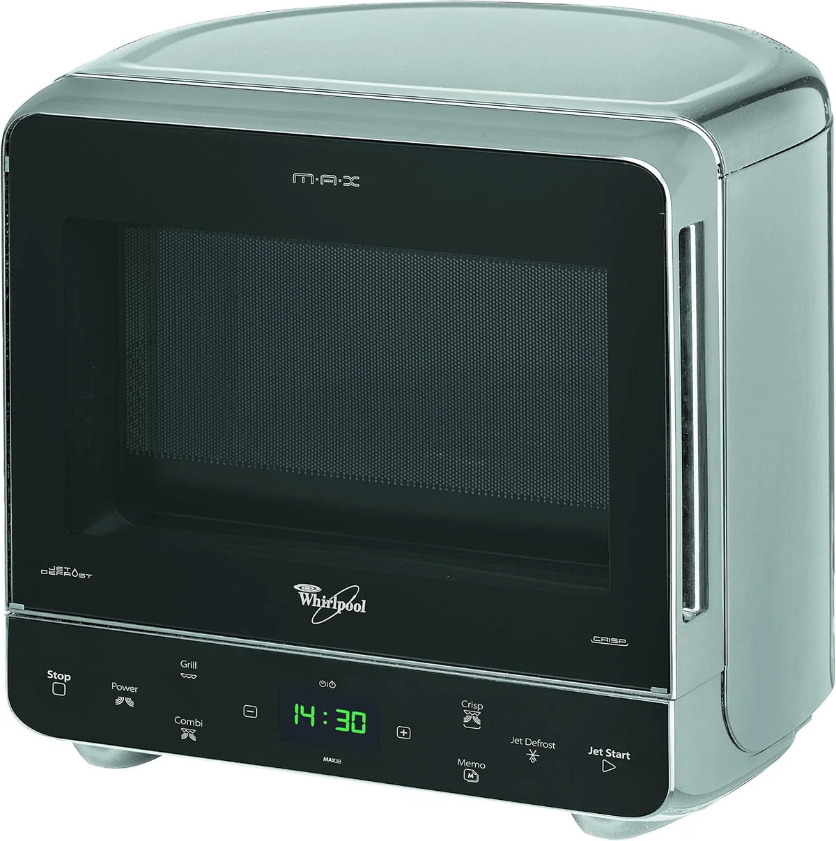 Whirlpool 3D MAX 38 SL magnetron, 13L 700W jetstart functie -systeem zilver