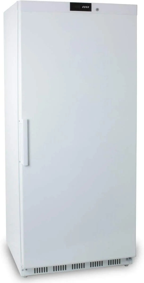 R600A ECO 600 vriezer, ZORRO Bewaardiep liter F, wit Gastro diep met volledige deur, digitale thermostaat