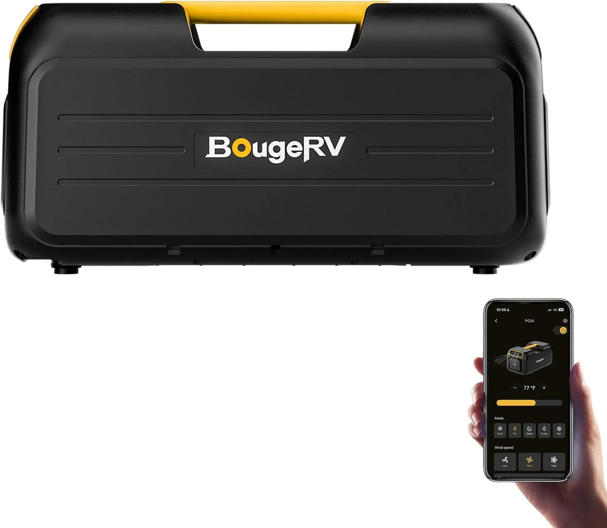 Airconditioner, 3500 BTU, BougeRV Draagbare airconditioning, mobiele airconditioning voor camping