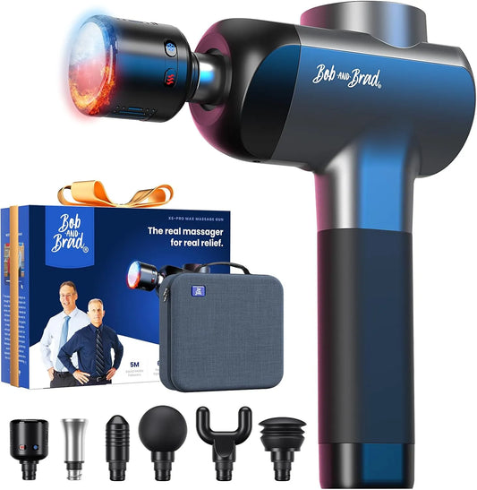 X6 Pro massagepistool, 11 mm, Bob and Brad Max met Warmte en Koude, Massage Gun met 11 mm Amplitude en Metalen Massagekop