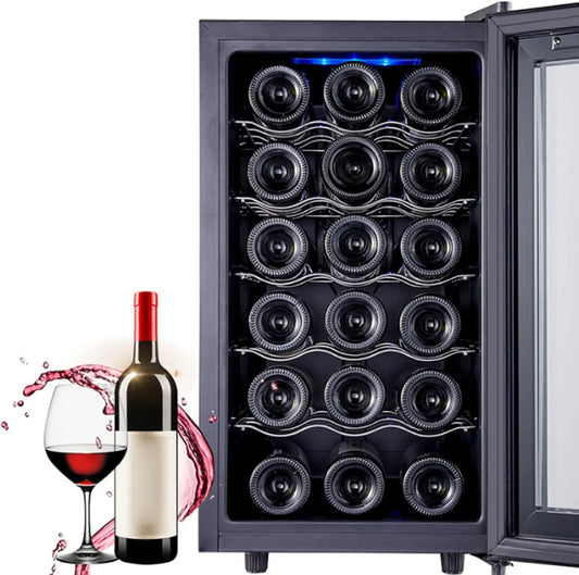 Wijnkoelkast, touchbediening, Van 46 Liter, Met Glazen Deur, Zwarte Onderbouwkoelkast, Enkelvoudige Temperatuurzone
