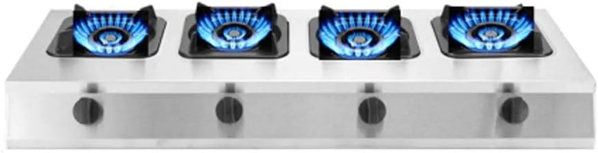 Gaskookplaat, roestvrijstalen behuizing, Commerciële Ingebouwde, Roestvrij staalkookplaat met Gepulseerde Elektronische Ontsteking voor LPG/NG