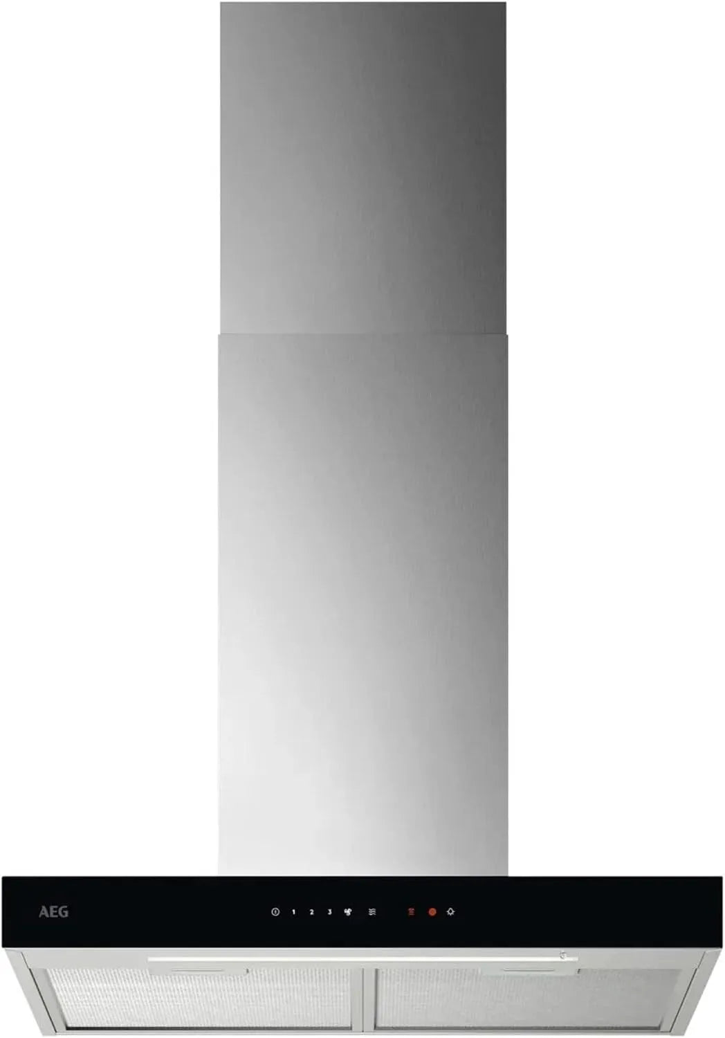 AEG afzuigkap, 730 m3/h, 74 dB, 60 cm, roestvrijstalen behuizing, serie 6000 met ventilatorfunctie 60 cm, met glas, afvoer- en circulatielucht