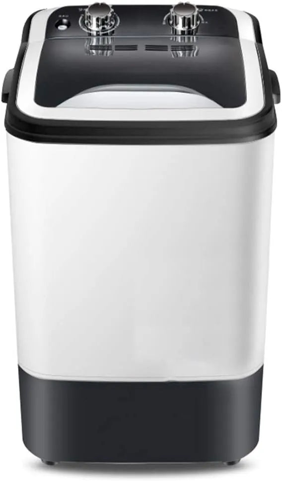 Wasmachine, 64 cm, 41,5 x 39 x 64 cm, Huishoudelijke, draagbare was- en droogcombinatie, kleine, gemakkelijk te wassen kleding, kleur: wit+zwart