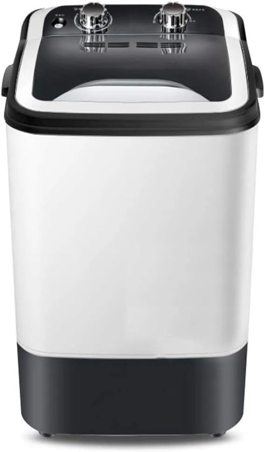 Wasmachine, 64 cm, 41,5 x 39 x 64 cm, Huishoudelijke, draagbare was- en droogcombinatie, kleine, gemakkelijk te wassen kleding, kleur: wit+zwart