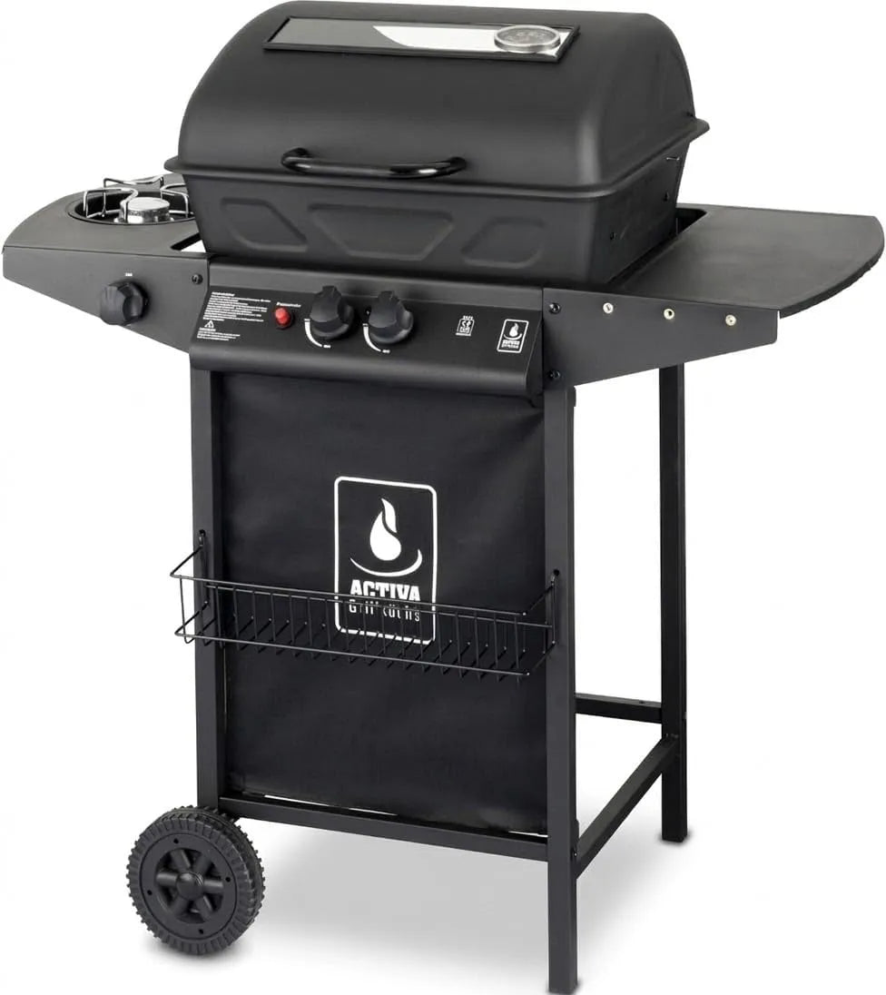 Activa Halifax Lavasteen Gasbarbecue, 5,5kW, gasbarbecue incl. lavastenen & afdekkap