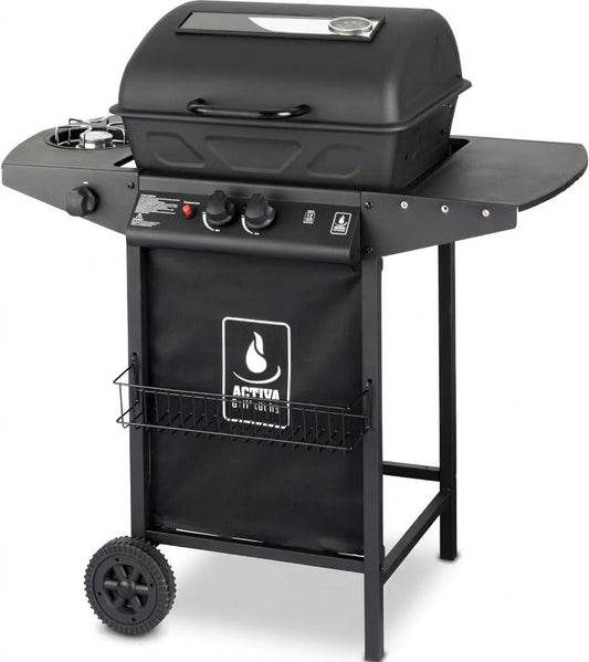 Activa Halifax Lavasteen Gasbarbecue, 5,5kW, gasbarbecue incl. lavastenen & afdekkap