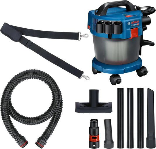 Bosch 18V-10 GAS 18V stofzuiger, 1,6 m, draadloos gebruik, Professional 18V System industriële GAS L met slang van 1,6 m, zonder accu/oplader