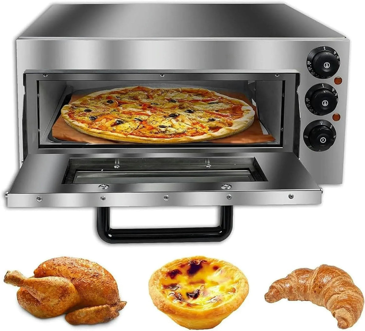 Pizzaoven, Draagbare Barbecue Pizza Oven, Commerciële Elektrische Pizza Oven, Broodrooster Met Pizza Lade