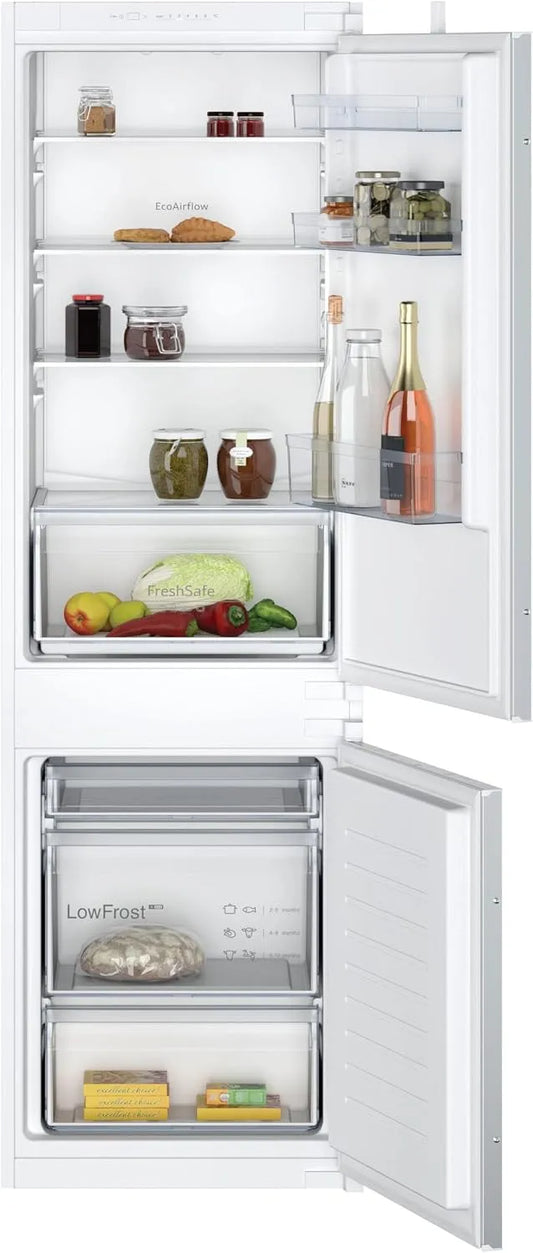 KI5861SE0 N30 koel-vriescombinatie, 39 dB, 54,1 cm, 177,2 x 54,1 cm, netto-inhoud totaal: 265, koelruimte: 182 netto-inhoud