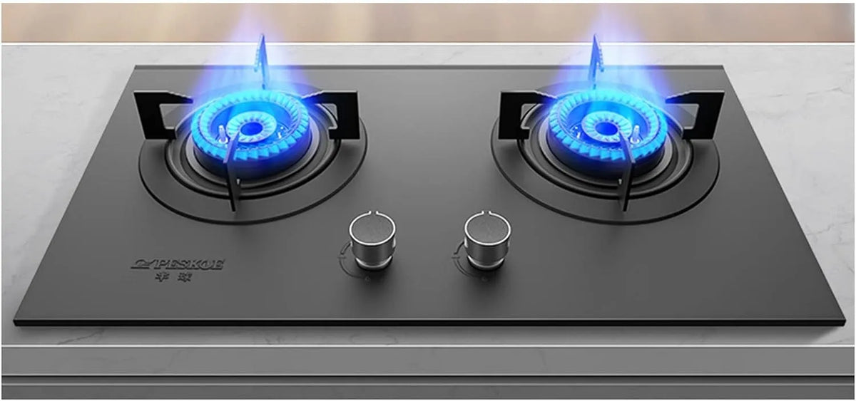 5.0KW gaskookplaat, 2 Branders, gehard glas, Gasfornuis Kookplaat 2 Branders, Camping Dubbele Brander