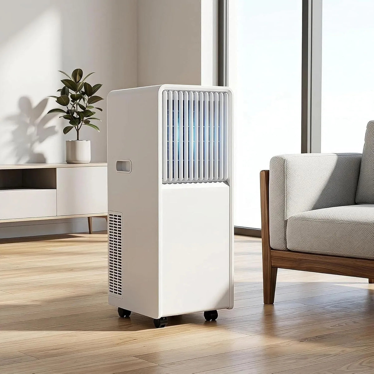 Airconditioner, 14000 BTU, stille werking, Mobiele 14000 BTU, Slimme AC Unit met Snelle Koeling, Stille Slaapmodus, Raamkit voor Ruimtes