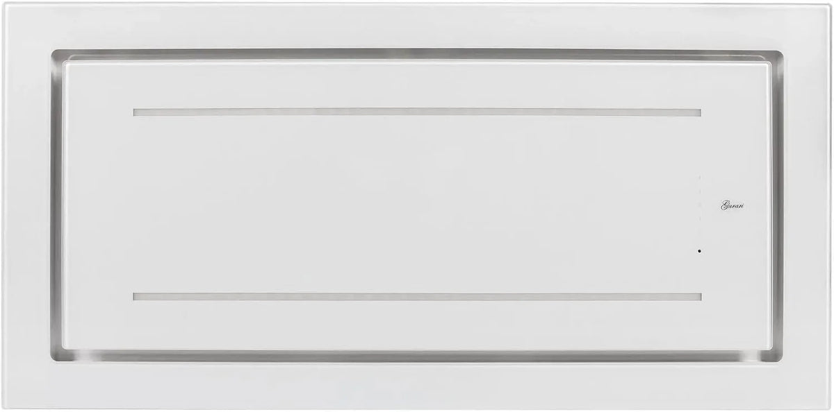 C 341 WH afzuigkap, 90 cm, timer, GURARI Plafondkap GCH 90 Prime inbouw plafond 90 cm wit glas met afstandsbediening, krachtige afzuiging 1000 m3