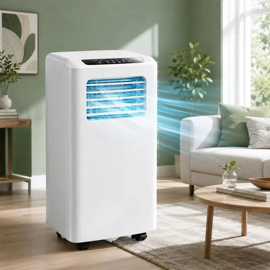 Airconditioner, 12000 BTU, 2600W, Stille Werking, 12000 BTU Mobiele, Koeling 2600W, 120° Breed Luchtstroom, Compact Ontwerp