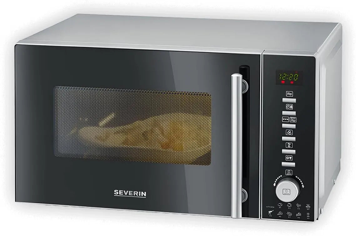 Severin MW 7773 magnetron, 10 standen, heteluchtfunctie, 3-in-1 met grill en heteluchtfunctie, mini-oven met 10 standen