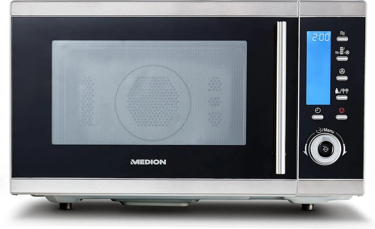MD 15501 magnetron, automatische werking, heteluchtfunctie, MEDION 4-in-1 met grill, 1100 watt grill, 2500 watt convectie, 10 automatische programma's