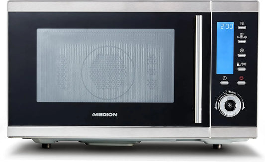 MD 15501 magnetron, automatische werking, heteluchtfunctie, MEDION 4-in-1 met grill, 1100 watt grill, 2500 watt convectie, 10 automatische programma's