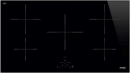 Smeg SI2951D inductiekookplaat, UNIVERSELE, Black glass, elektronisch geregelde inductiezones