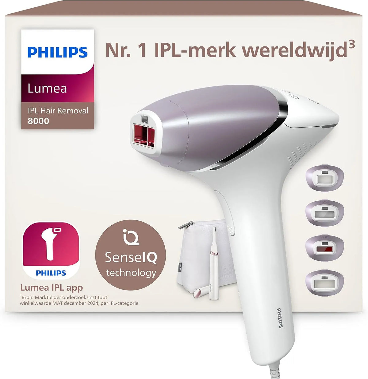 Philips Lumea Prestige BRI949/00 IPL-ontharingsapparaat, 4 opzetstukken en Satin Compact-pentrimmer