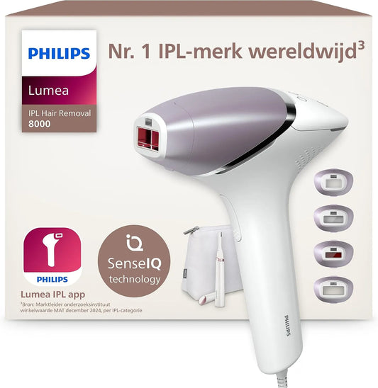 Philips Lumea Prestige BRI949/00 IPL-ontharingsapparaat, 4 opzetstukken en Satin Compact-pentrimmer