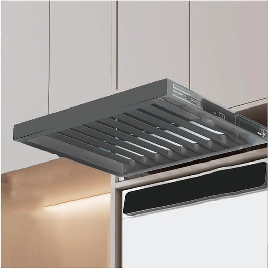 Wasmachine-opbergrek, 71,5 cm, 2,44x66,5, Broekenrek voor boven de wasmachine, inbouw opbergplank voor in de kledingkast, kleur 2,44x66,5-71,5 cm