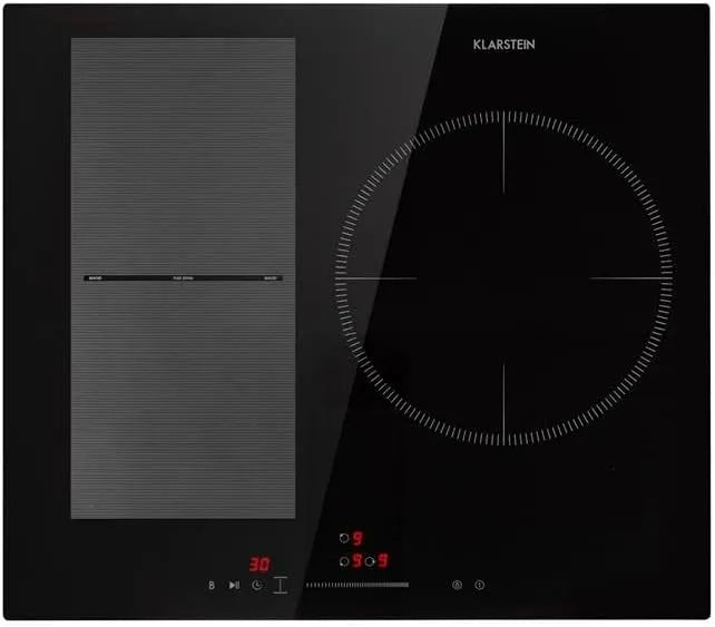 Klarstein inductiekookplaat, 5800 W, touchbediening, 3-pits elektrische kookplaat, inbouw-tafelmodel met 3 kookzones