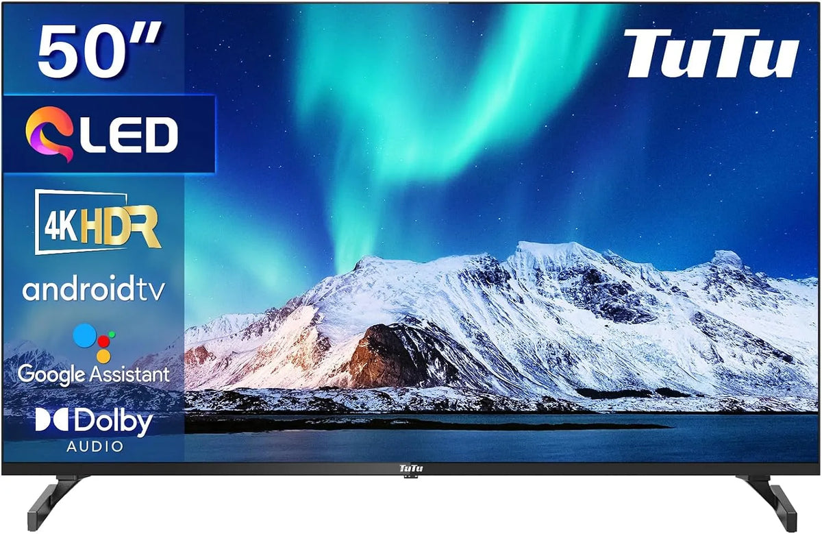 DVB-C/S/S2/T/T2 TUQ50UN1 TV Smart TV, 50 inch, 126 cm, Bluetooth-connectiviteit, TuTu 50 inch, QLED 4K UHD, Android TV met WLAN, Triple Tuner