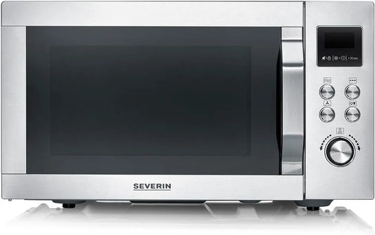 Severin MW 7982 magnetron, 2150 W, roestvrijstalen behuizing, timer, heteluchtfunctie, 4-in-1 'Crispy Wave', oven & grill, timer van 95 minuten