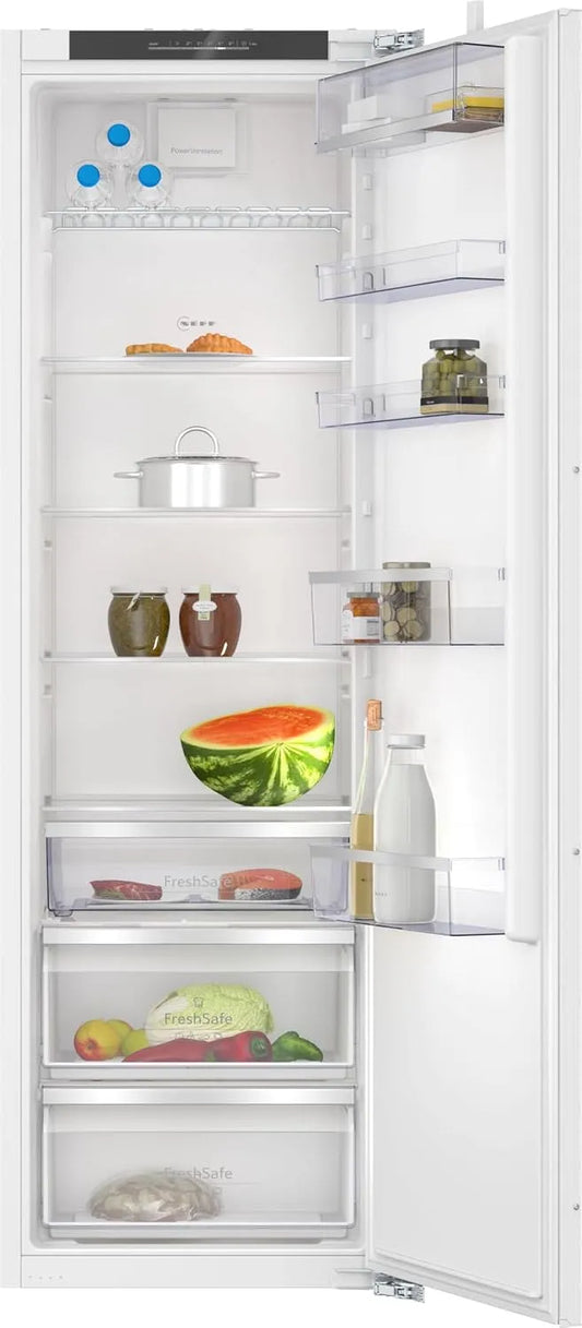 KI1813DD0 N 70 koelkast, 310 l, 34 dB, totale netto-inhoud: 310 l, Fresh Safe, plat scharnier gedempt, planken van veiligheidsglas