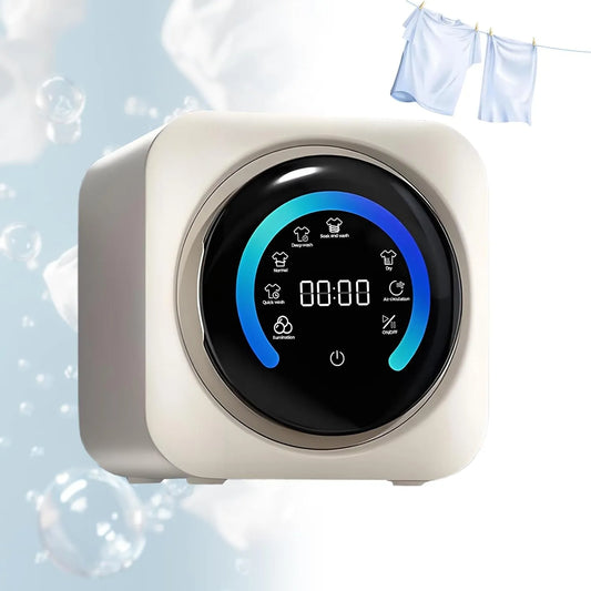 Was-droogcombinatie, 0,3 kg, automatische werking, 2-in-1 mini draagbare wasmachine en droger, 3,5L volautomatische wasmachine met voortrommel