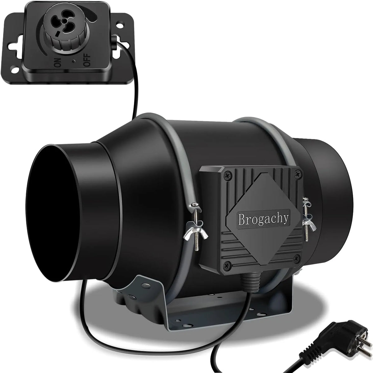 Ventilator, 689 m3/h, 150mm, 150mm verstelbare kanaal Driefasige EC-motor, afvoer met 60W en 689 m3/h luchtstroom, minder geluid....