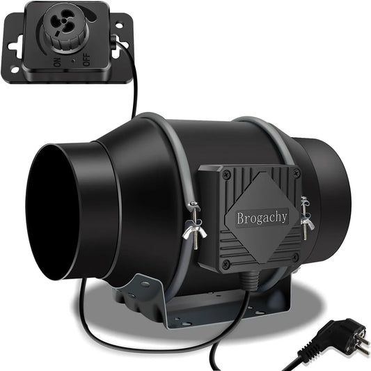 Ventilator, 689 m3/h, 150mm, 150mm verstelbare kanaal Driefasige EC-motor, afvoer met 60W en 689 m3/h luchtstroom, minder geluid....