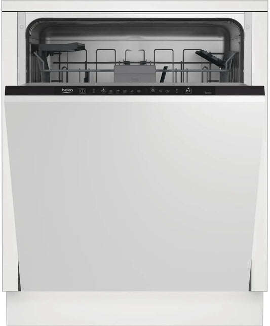 Beko BDIN16430 vaatwasser, 60 cm, 6 programma's, automatische werking, b300 inbouw- 60 cm volledig geïntegreerd, voor 14 couverts, halve lading