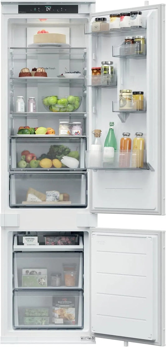 CNBQT3519EW koel-vriescombinatie, roestvrij 284 liter, energie-efficiëntieklasse E