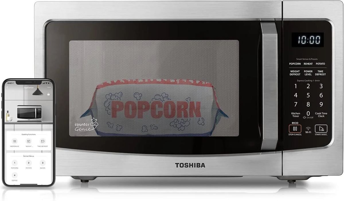 Toshiba magnetron, 1100W, Slimme Oven met Sensor Opwarmen, opwarmen en ontdooien met vermogensstanden