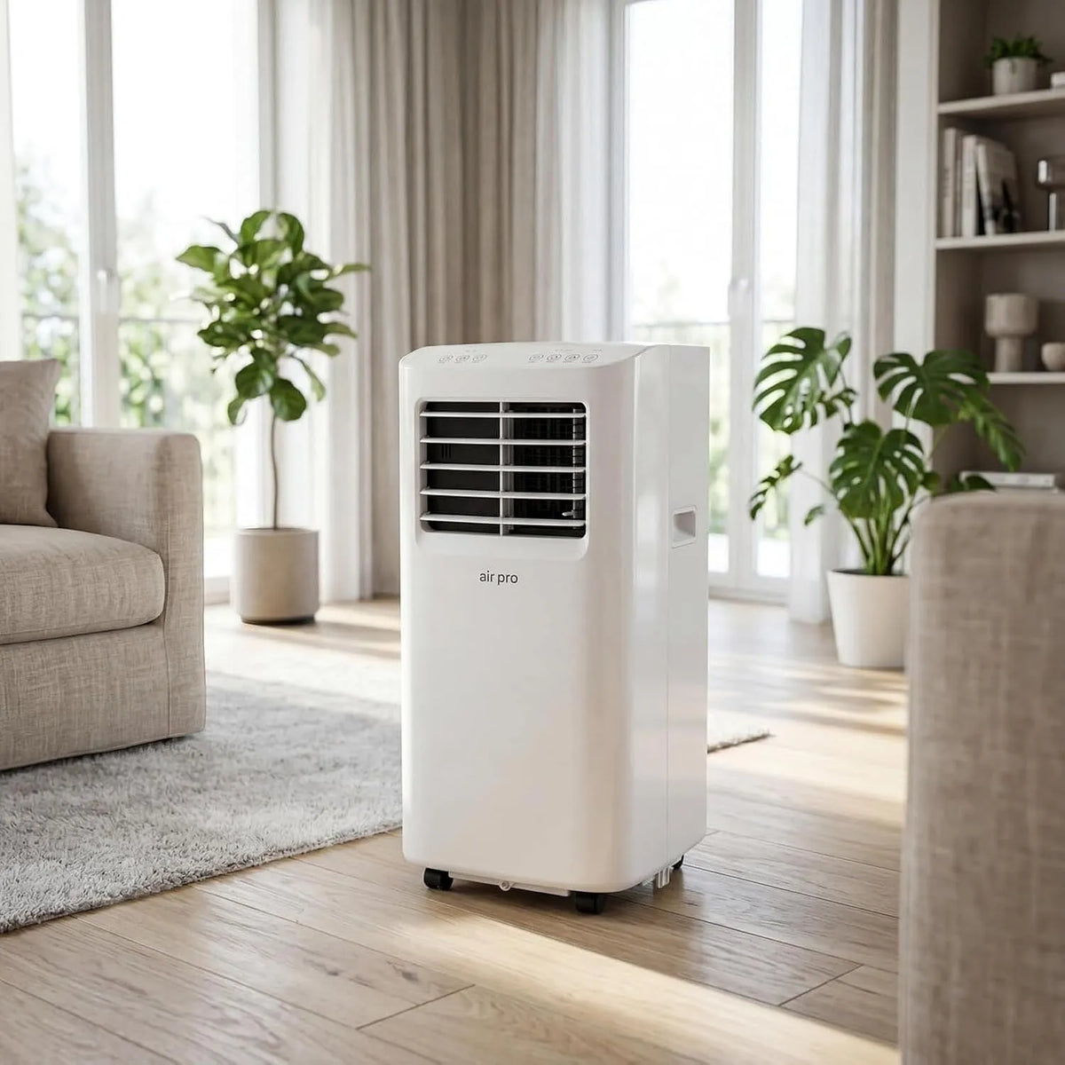 Airconditioner, 12000 BTU, 30 m2, 7000 BTU, wifi-bediening, timer, 4-in-1 Mobiele 12000 BTU, Slimme Wifi en Afstandsbediening