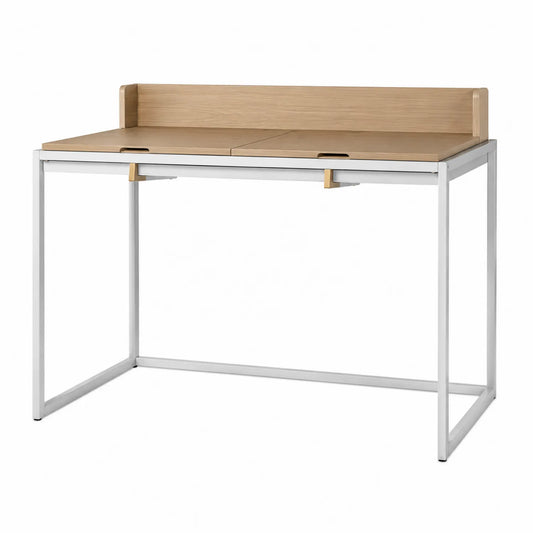 Escritorio de metal con tablero de madera MDF 120x60x75 cm