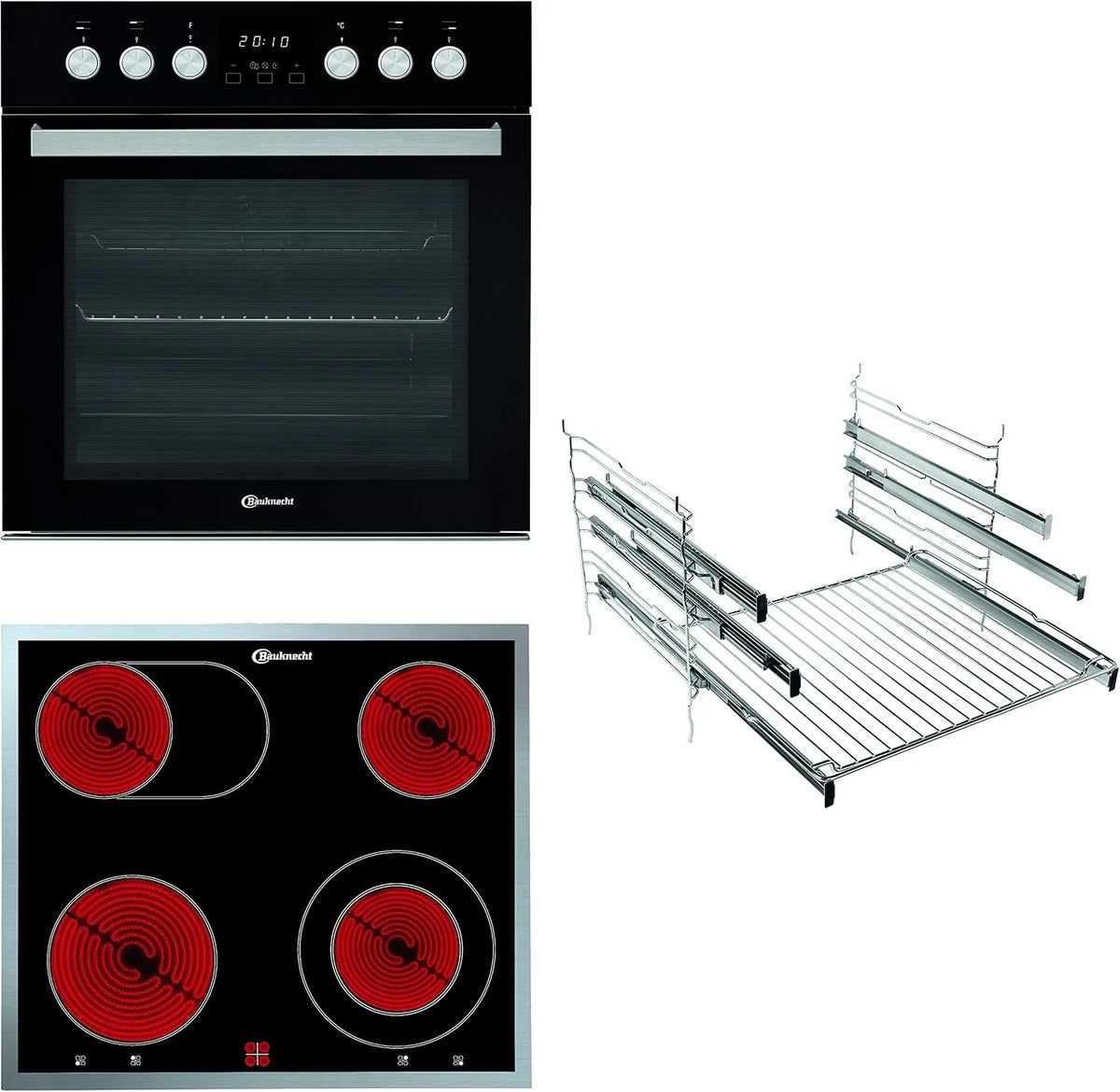 Bauknecht H500, 60 cm, keramische platen, zelfreinigingsfunctie, HEKO Combination Hob / Glass Ceramic Hob