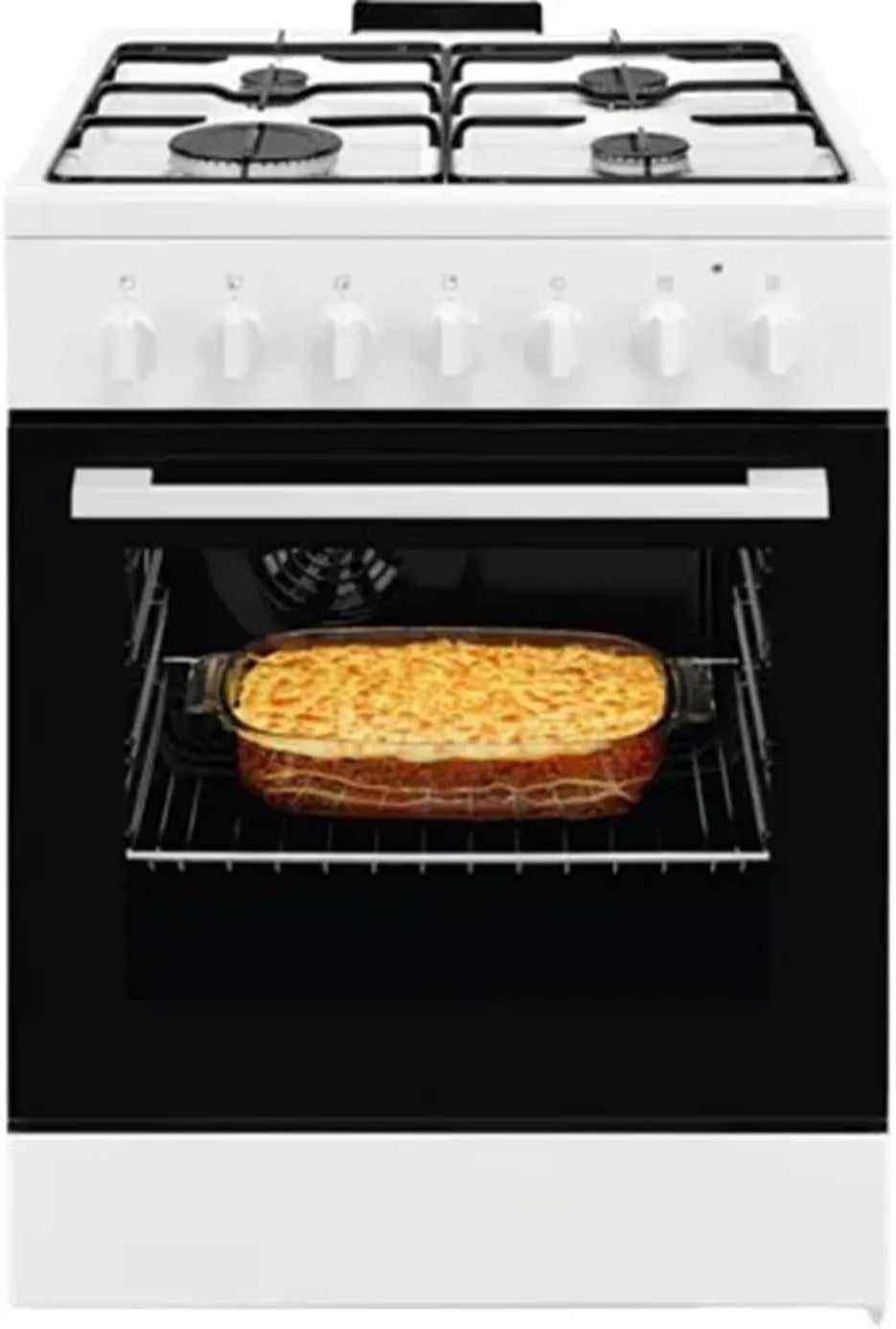 LKK620010W gaskookplaat, 60 cm, 60 x 60 cm, 4 branders, Gasfornuis, met elektrische oven