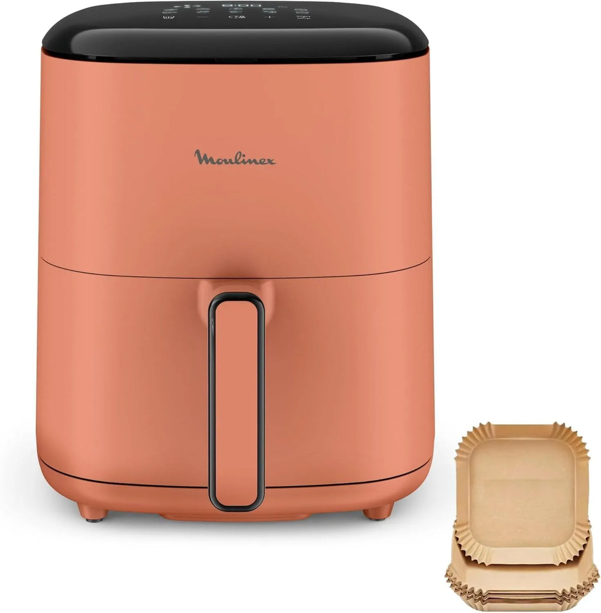 Moulinex EZ245TF0 airfryer, touchbediening, Easy Fry POP TERRACOTTA 5L, 10 intuïtieve programma's, digitaal touchscreen, bespaart tijd en energie